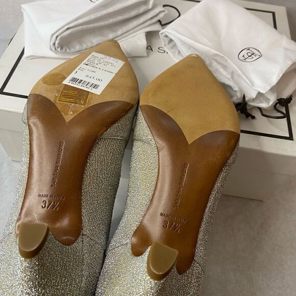 Tabitha Simmons Silver Chelsea Boots NIB $845 Retail Designer Statement 37.5 7.5 - Picture 14 of 15